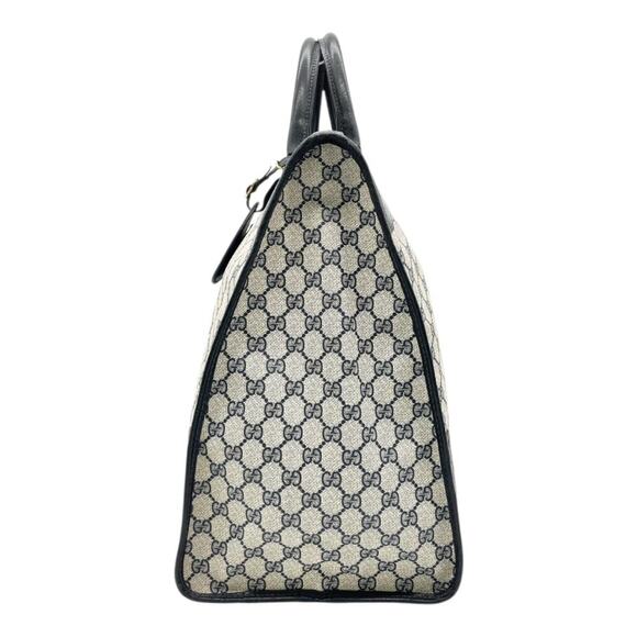 Gucci GG Supreme Vintage PVC  Leather Navy Boston Large Travel Weekender Bag - Picture 7 of 16